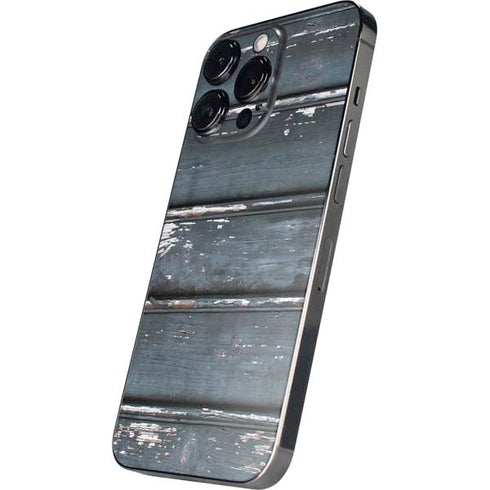 Chipped Blue Wood iPhone 16 Pro Skin